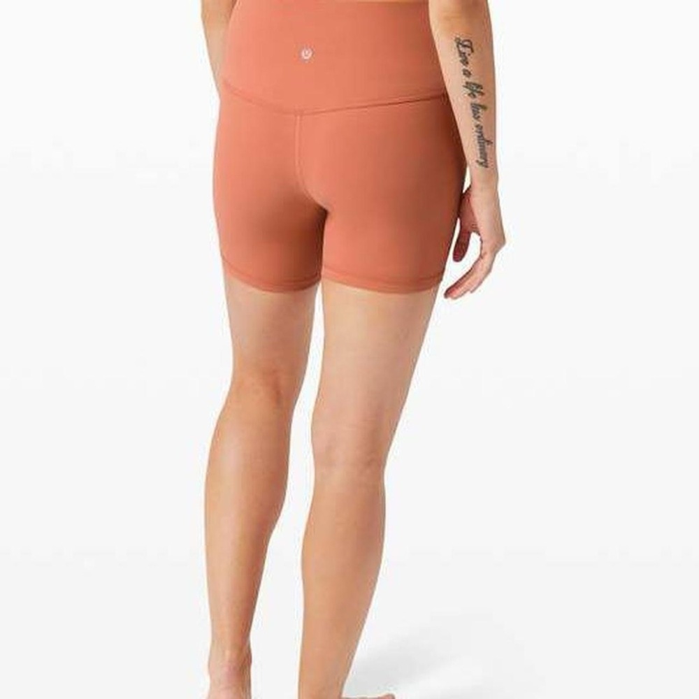 Lululemon Align Super High Rise Short 10" Womens 4 Rustic Coral Nulu Yoga W7BHZS